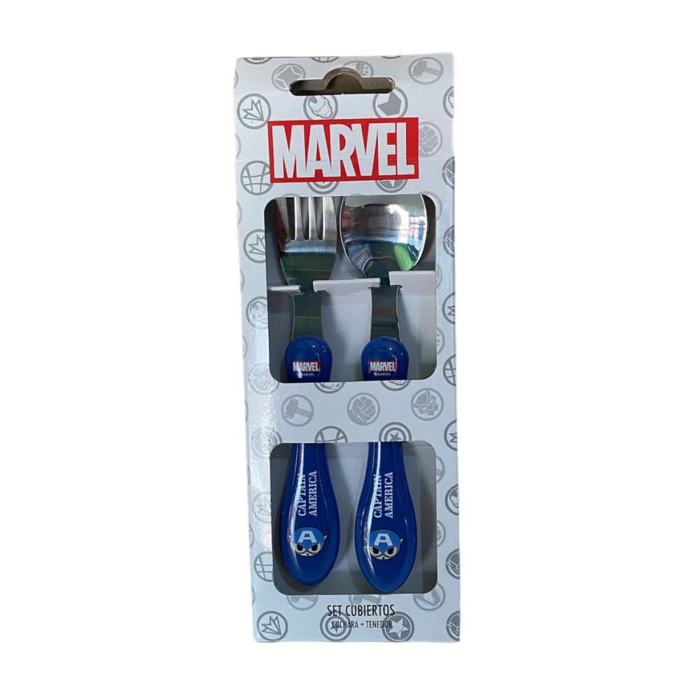Set Cubiertos Capitan America Colección Marvel