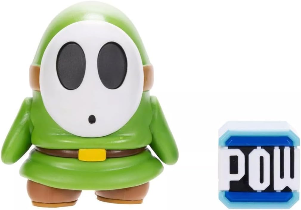 Figura De Acción Shy Guy Verde Bloque Super Mario 10cm