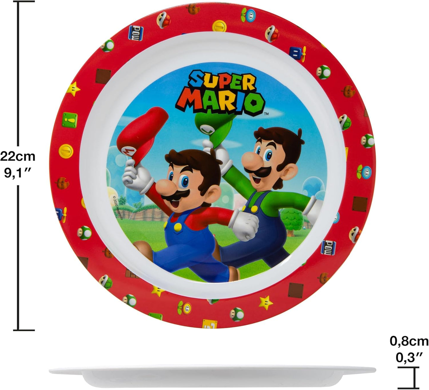 Plato Apto Microondas Super Mario