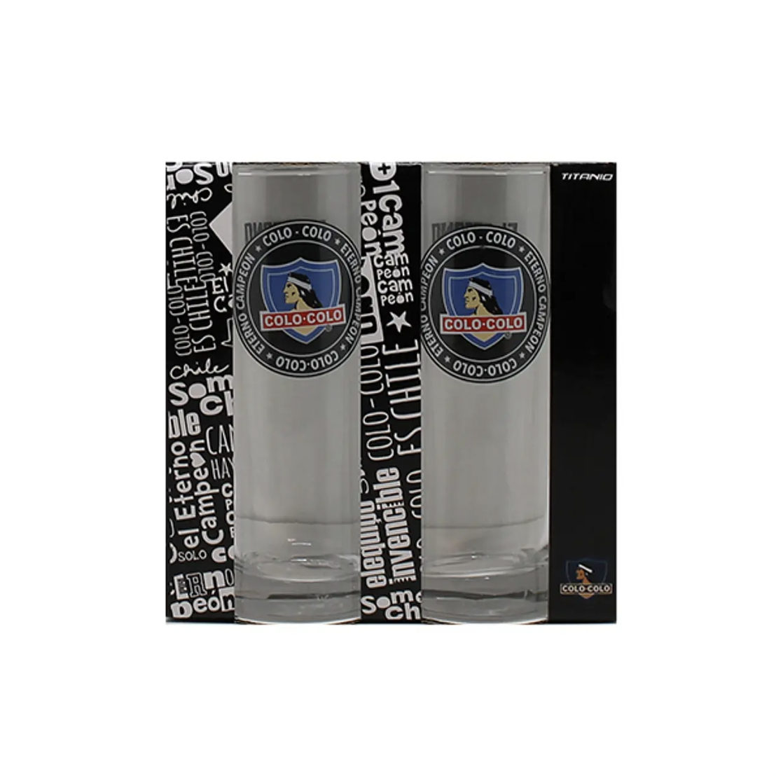 x Mayor Set 2 Vasos Pc Colo Colo
