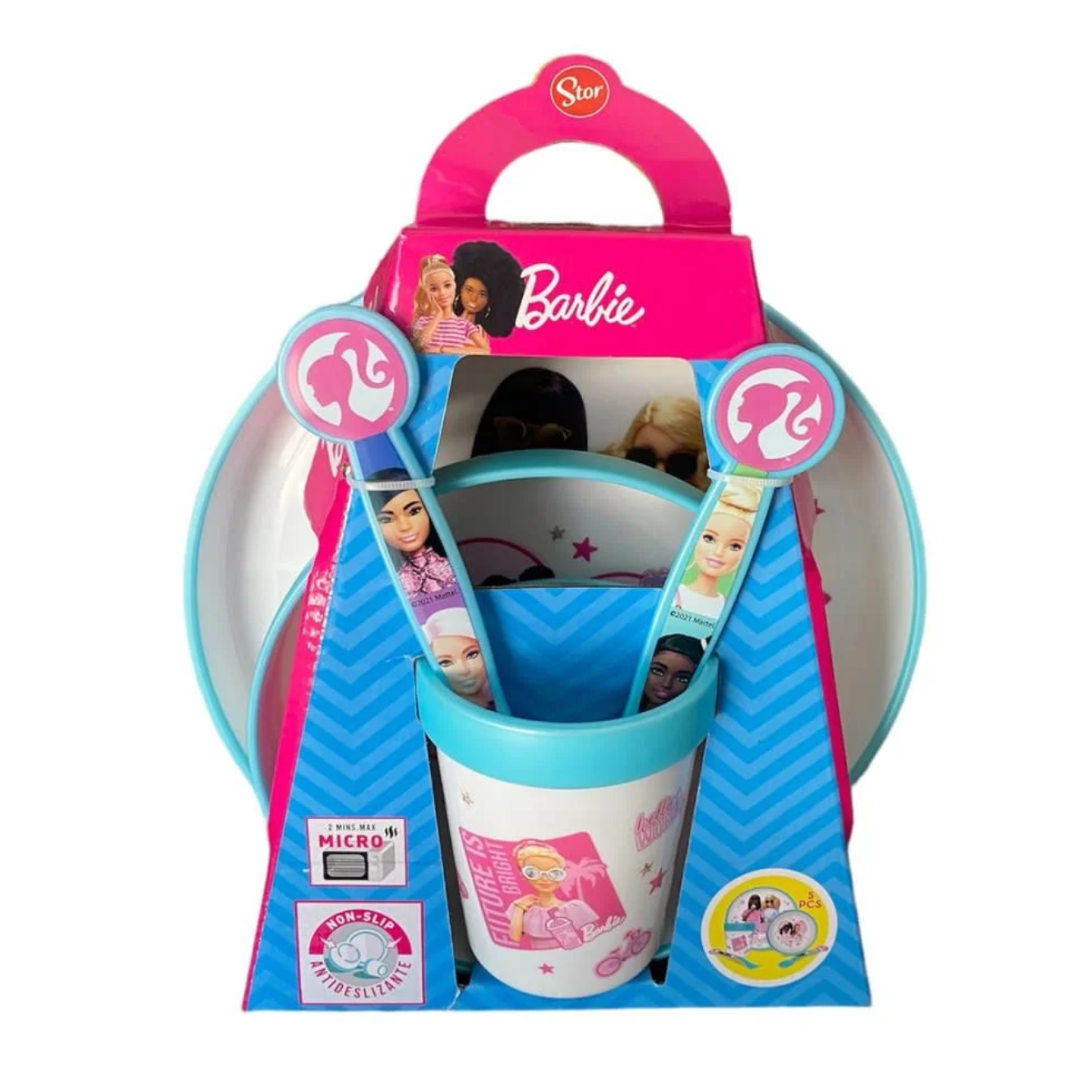 Set Vajilleria 5pcs Bicolor Barbie