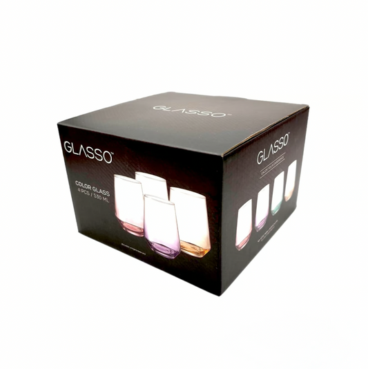 Set 4 Vasos Color Glasso