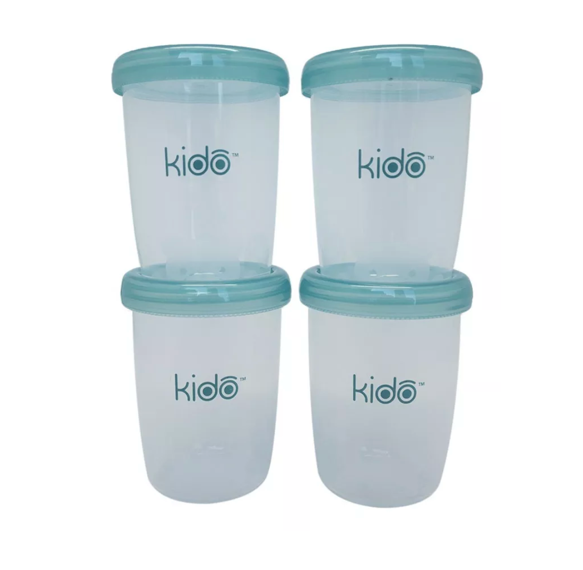 Set 4 Vasos Almacenamiento 180ml Kido