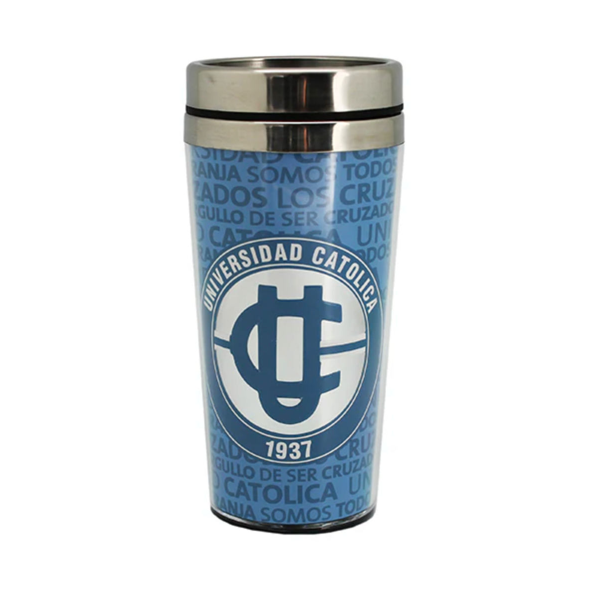 x Mayor Mug Termico Logo Plateado U Catolica