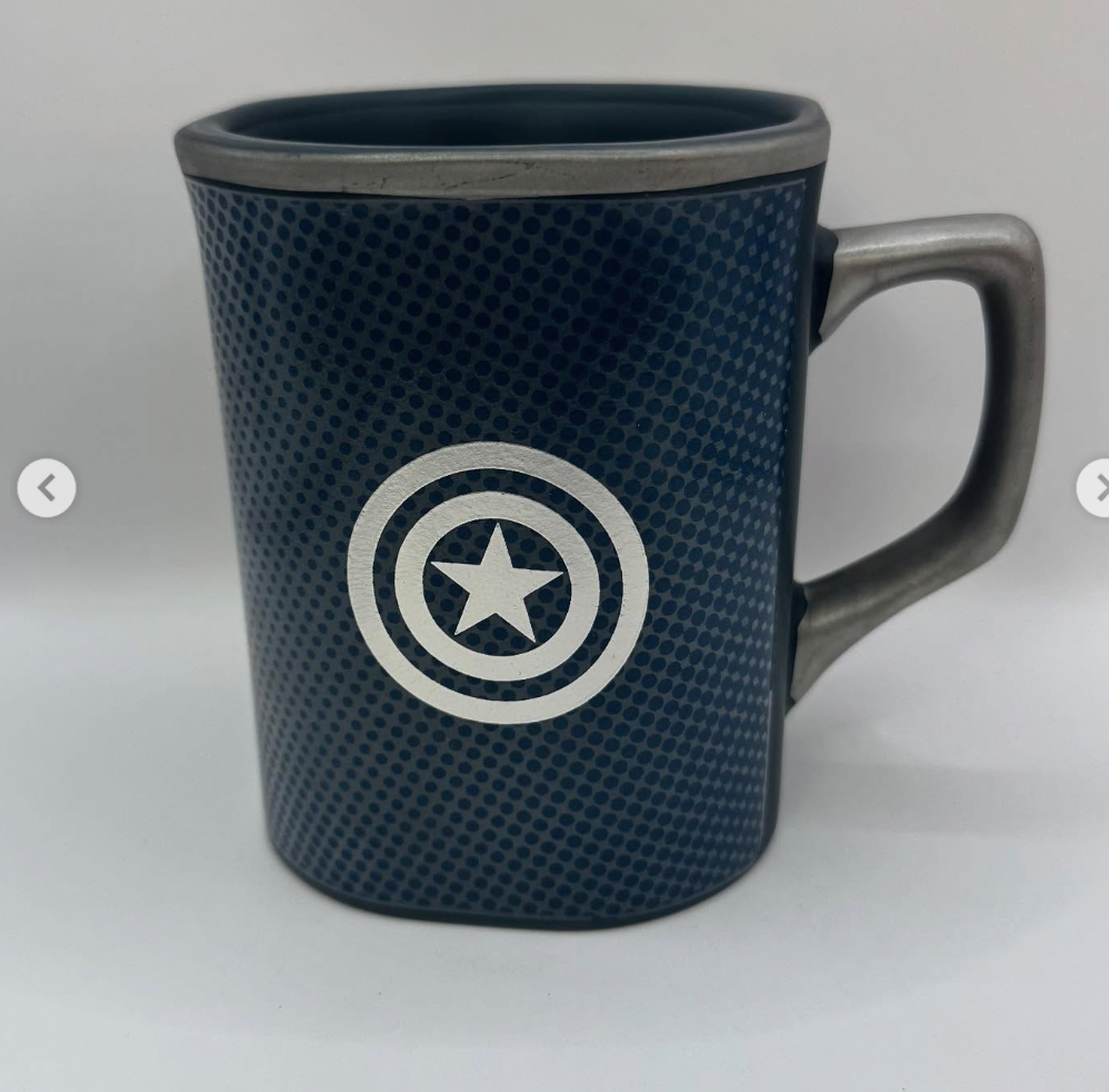 Tazon Cuadrado Capitan America 500ml Caja Marvel