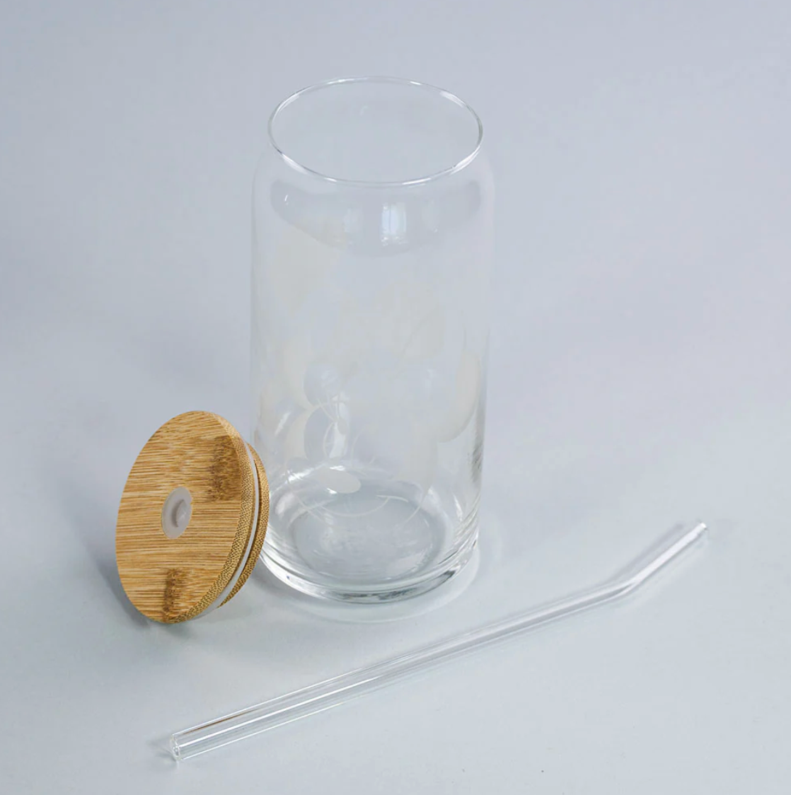 Vaso Vidrio Con Tapa Bamboo 600ml Summer Disney Mickey Minnie