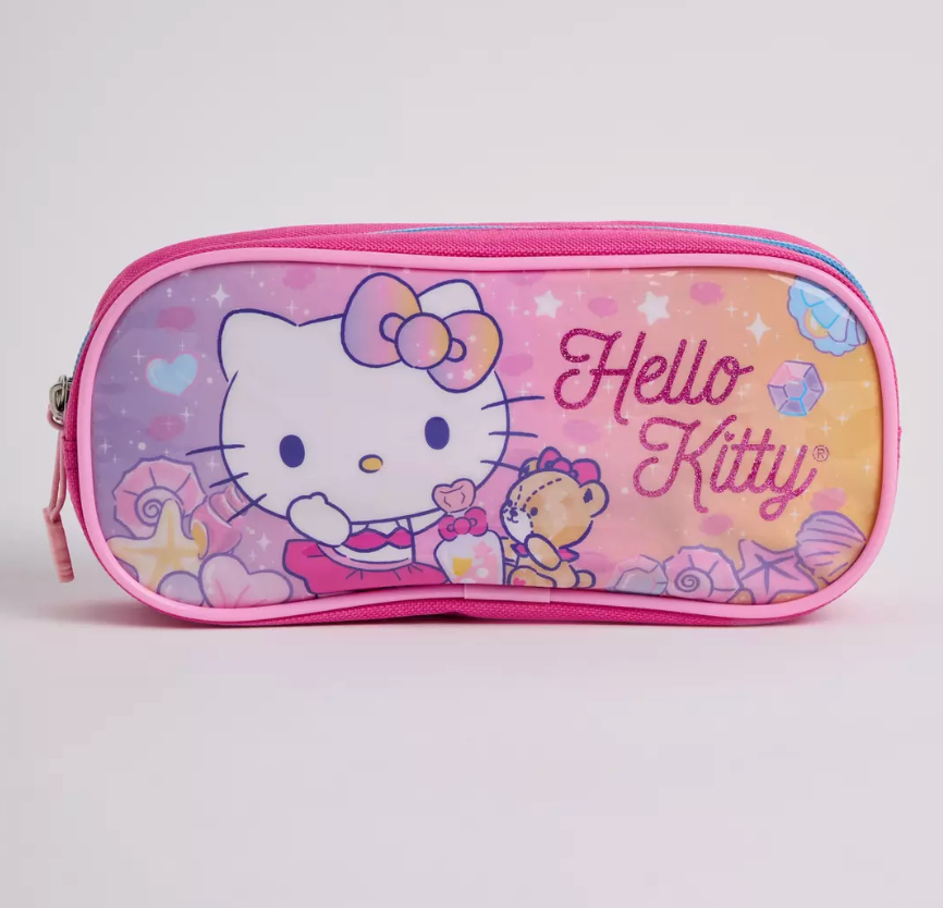 Estuche Escolar Hello Kitty Infantil Rosa