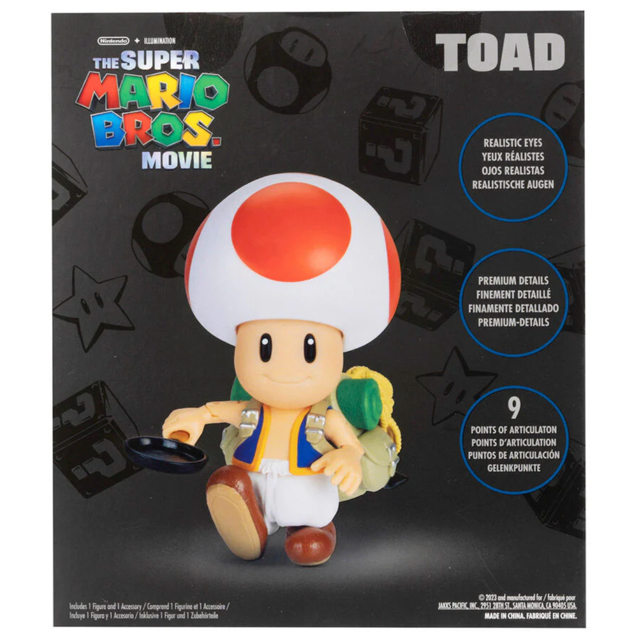 Super Mario Bros Figura Toad Con Sarten 10cm