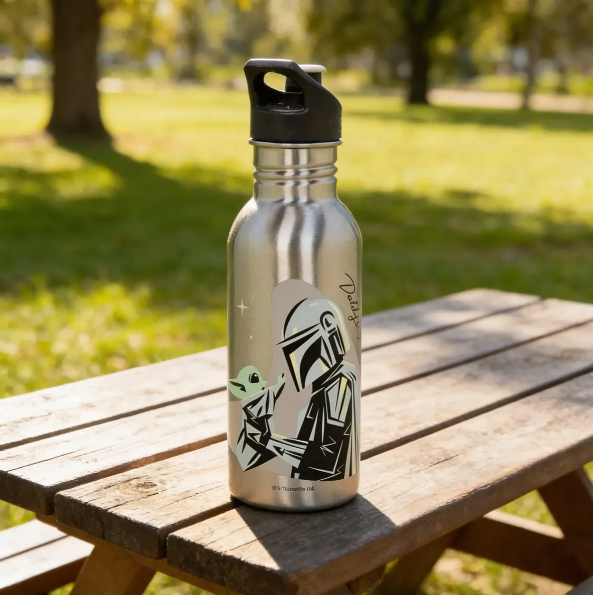 Botella Metálica 600ml Star Wars Yoda