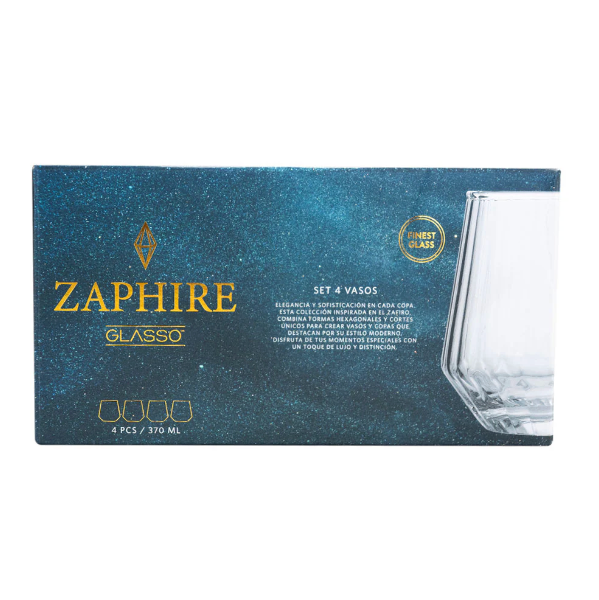 Set 4 Vasos 370ML Zaphire Glasso