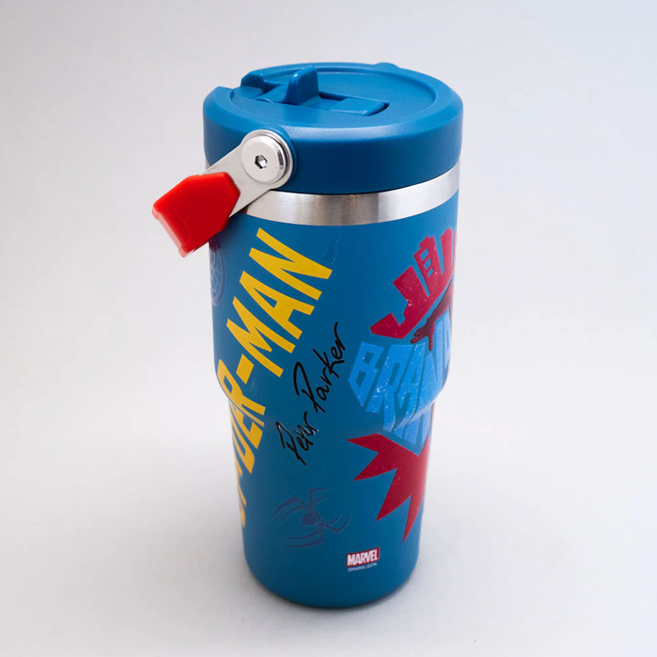 x Mayor Botella Insulada Con Mango 590ml Spiderman