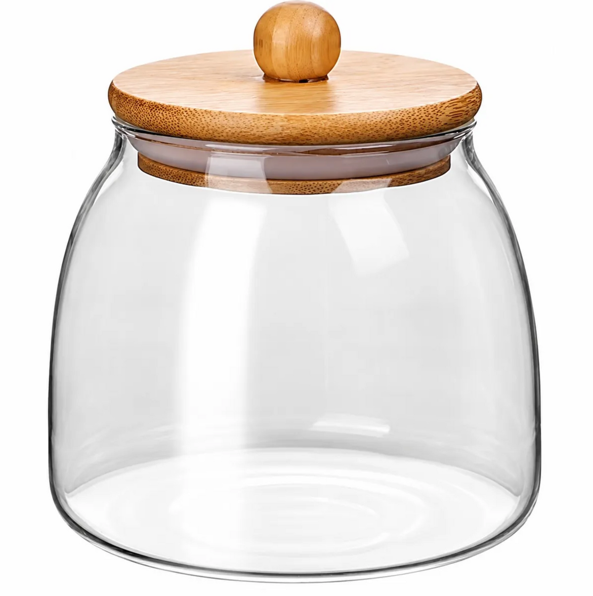 x Mayor Frasco Vidrio 720ml Con Tapa De Bamboo Glasso Daily