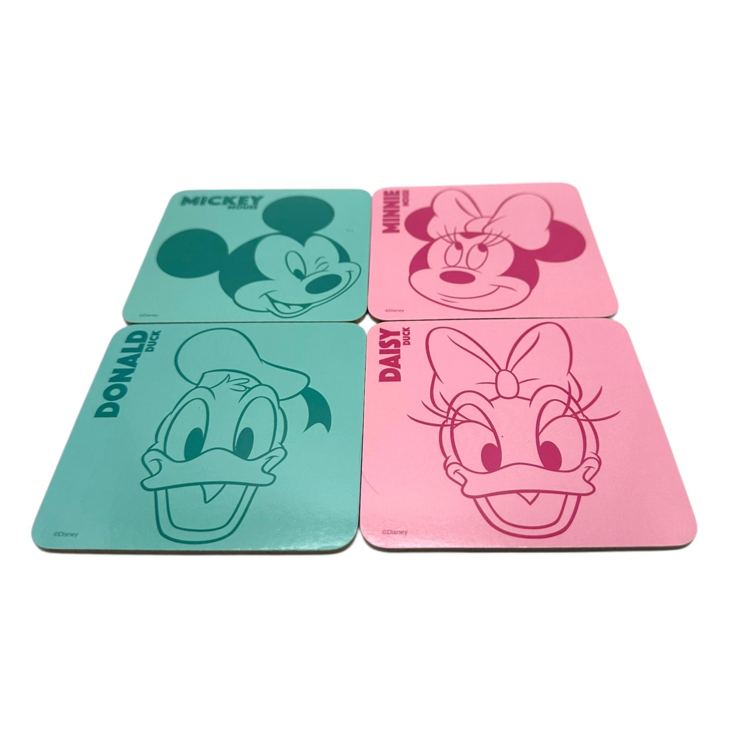 Set 4 Posavaso Summer Disney Mickey Minnie Daisy Donald
