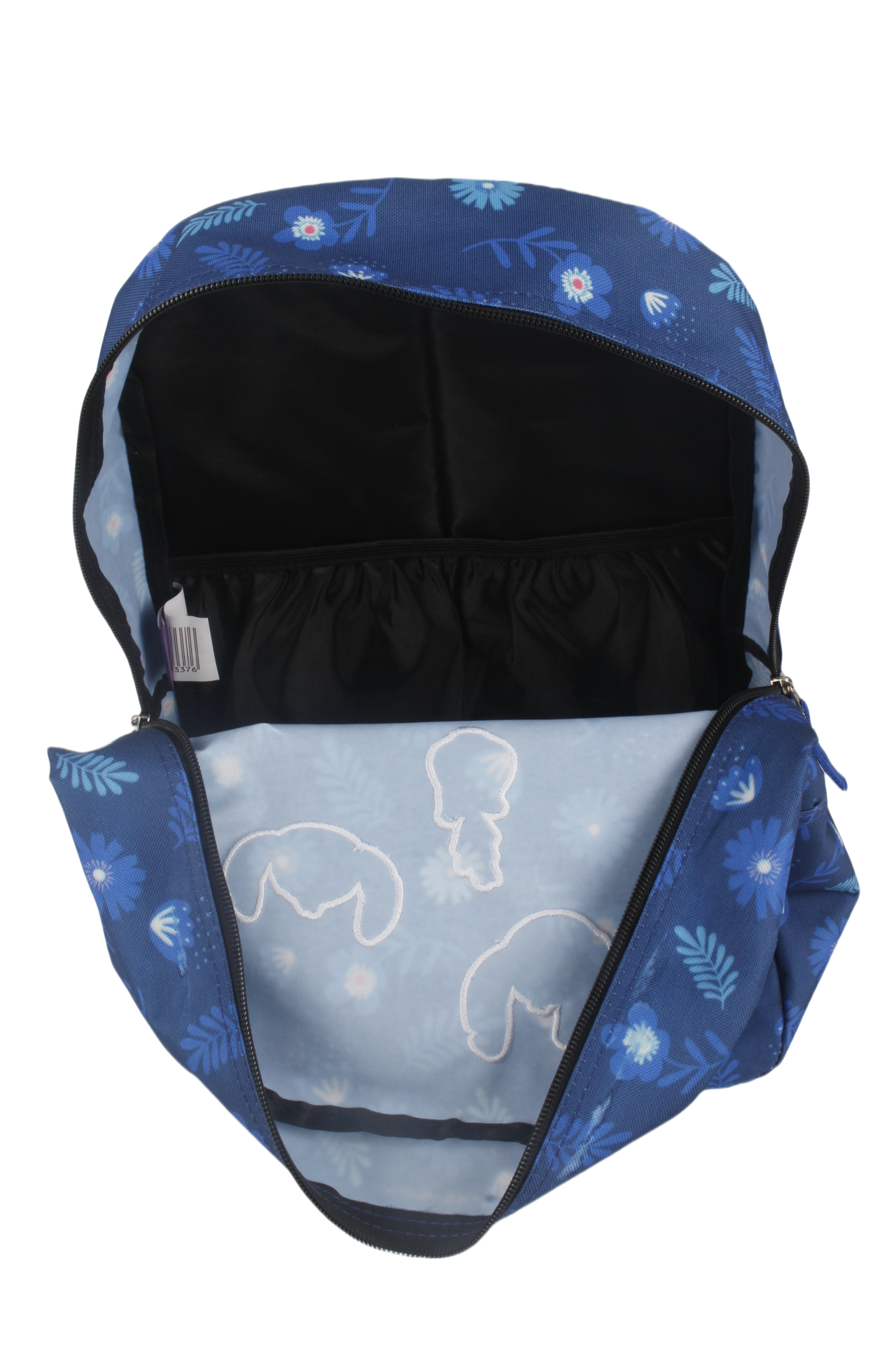 Mochila Juvenil Stitch Parches Azul Rey