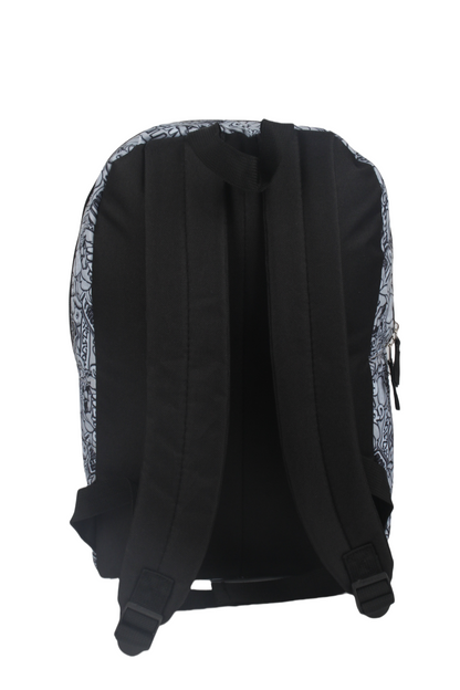 Mochila Juvenil Stitch Parches Gris