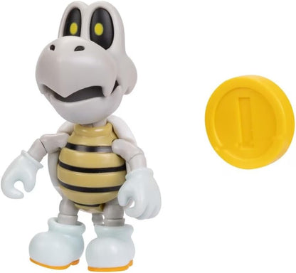 Figuras Nintendo Super Mario De 4 Huesos Secos Con Moneda 10cm