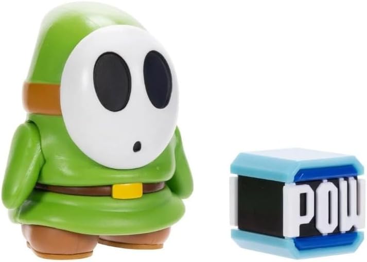 Figura De Acción Shy Guy Verde Bloque Super Mario 10cm