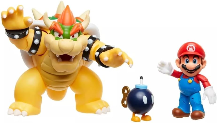 Set Figuras Super Mario Bros Vs Bowser Lava Battle Nintendo