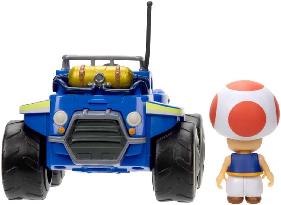 Super Mario Vehiculo Carro Kart Racer con Figura Toad Desmontable