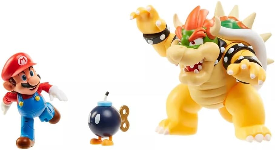 Set Figuras Super Mario Bros Vs Bowser Lava Battle Nintendo