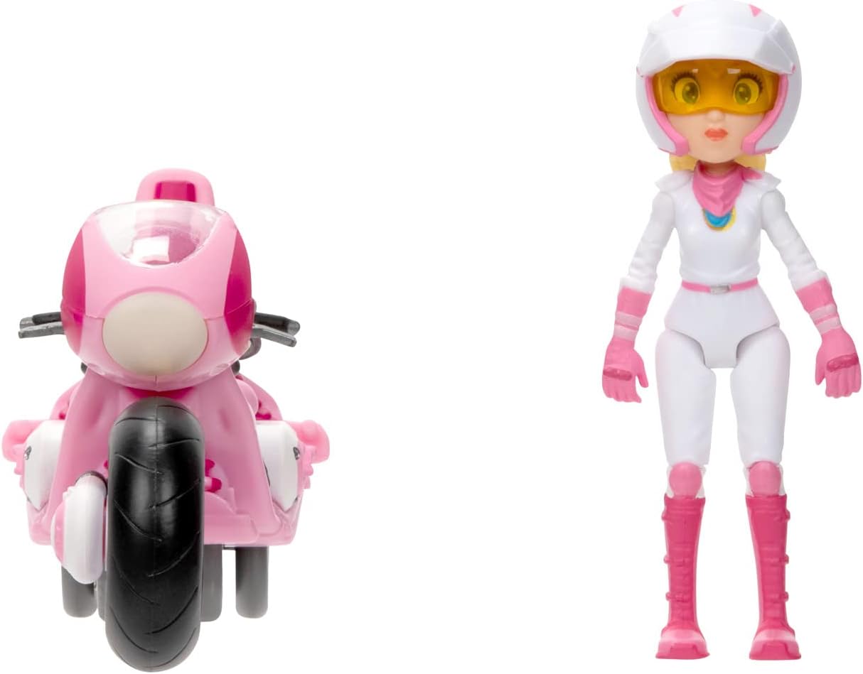 Super Mario Vehiculo Kart Racer Peach con Figura Desmontable