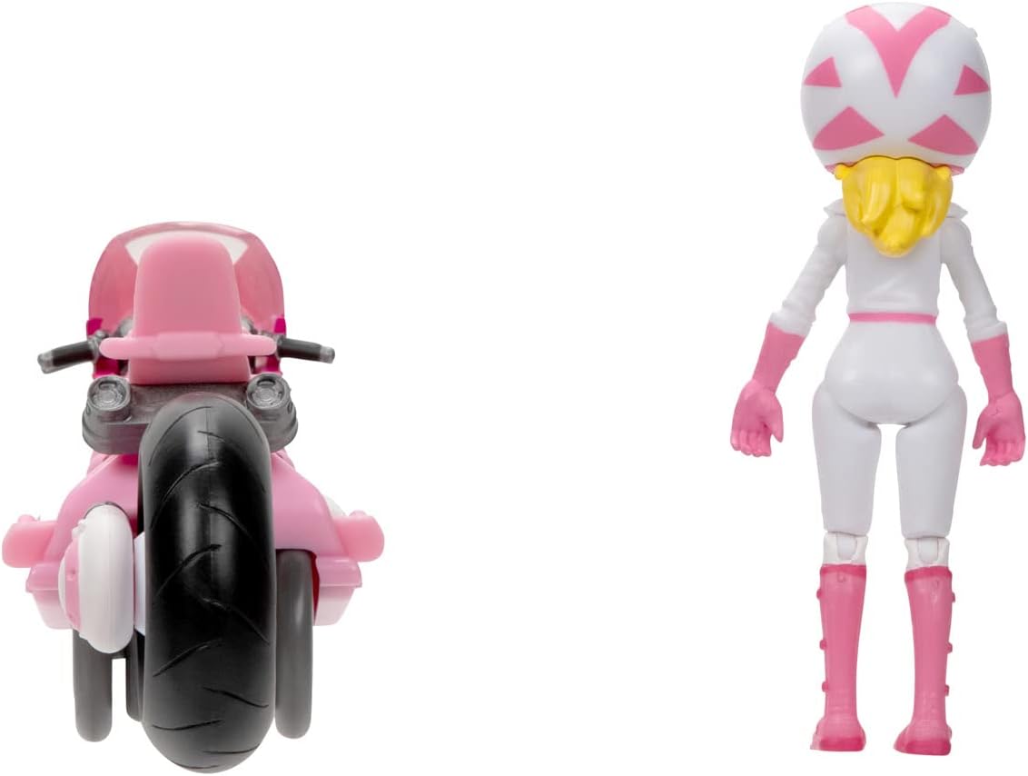 Super Mario Vehiculo Kart Racer Peach con Figura Desmontable