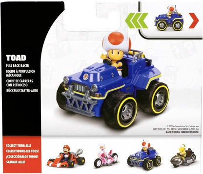 Super Mario Vehiculo Carro Kart Racer con Figura Toad Desmontable