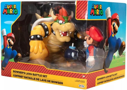 Set Figuras Super Mario Bros Vs Bowser Lava Battle Nintendo