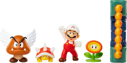 Set Figuras Super Mario Set Diorama Castillo De Lava