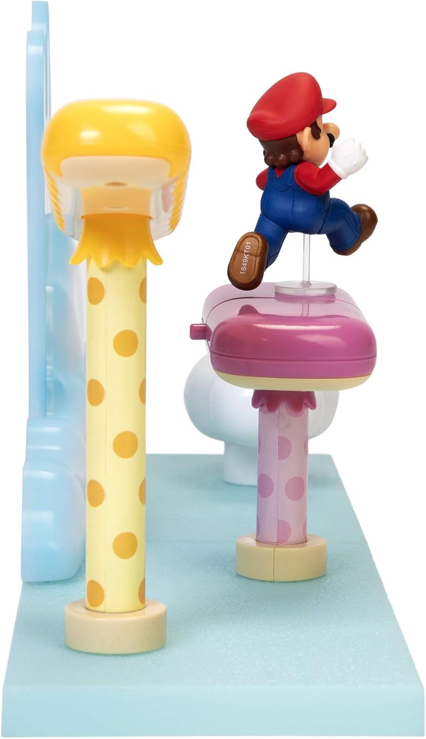 Set Super Mario Cloud World Diorama con figura de acción Mario 6cm