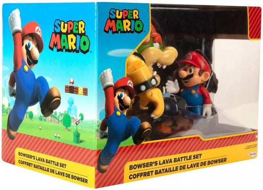 Set Figuras Super Mario Bros Vs Bowser Lava Battle Nintendo