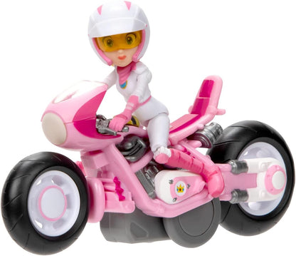 Super Mario Vehiculo Kart Racer Peach con Figura Desmontable