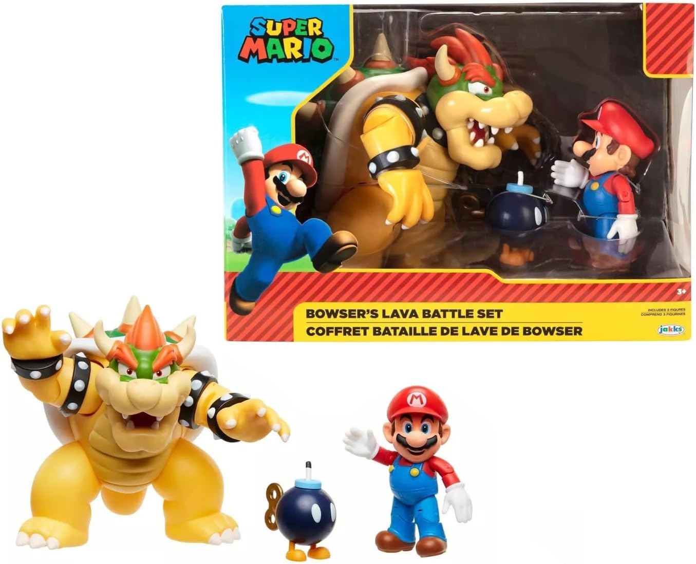 Set Figuras Super Mario Bros Vs Bowser Lava Battle Nintendo