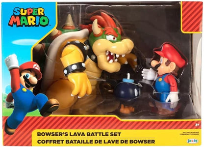 Set Figuras Super Mario Bros Vs Bowser Lava Battle Nintendo