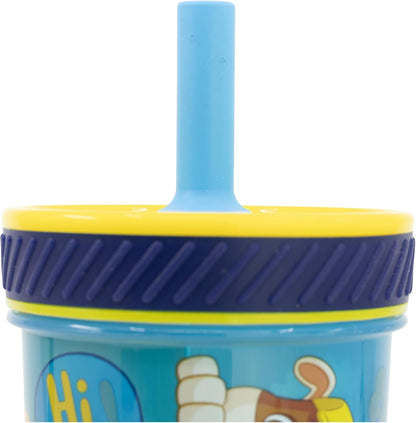 Vaso Con Bombilla Silicona Antivuelco Paw Patrol 370ml