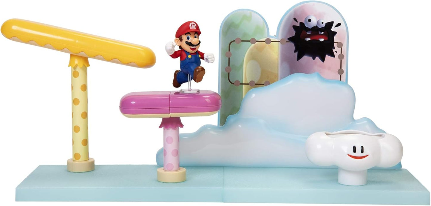Set Super Mario Cloud World Diorama con figura de acción Mario 6cm