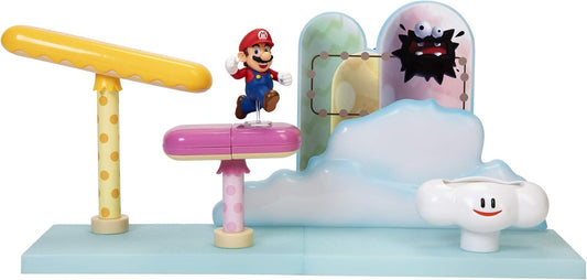Set Super Mario Cloud World Diorama con figura de acción Mario 6cm