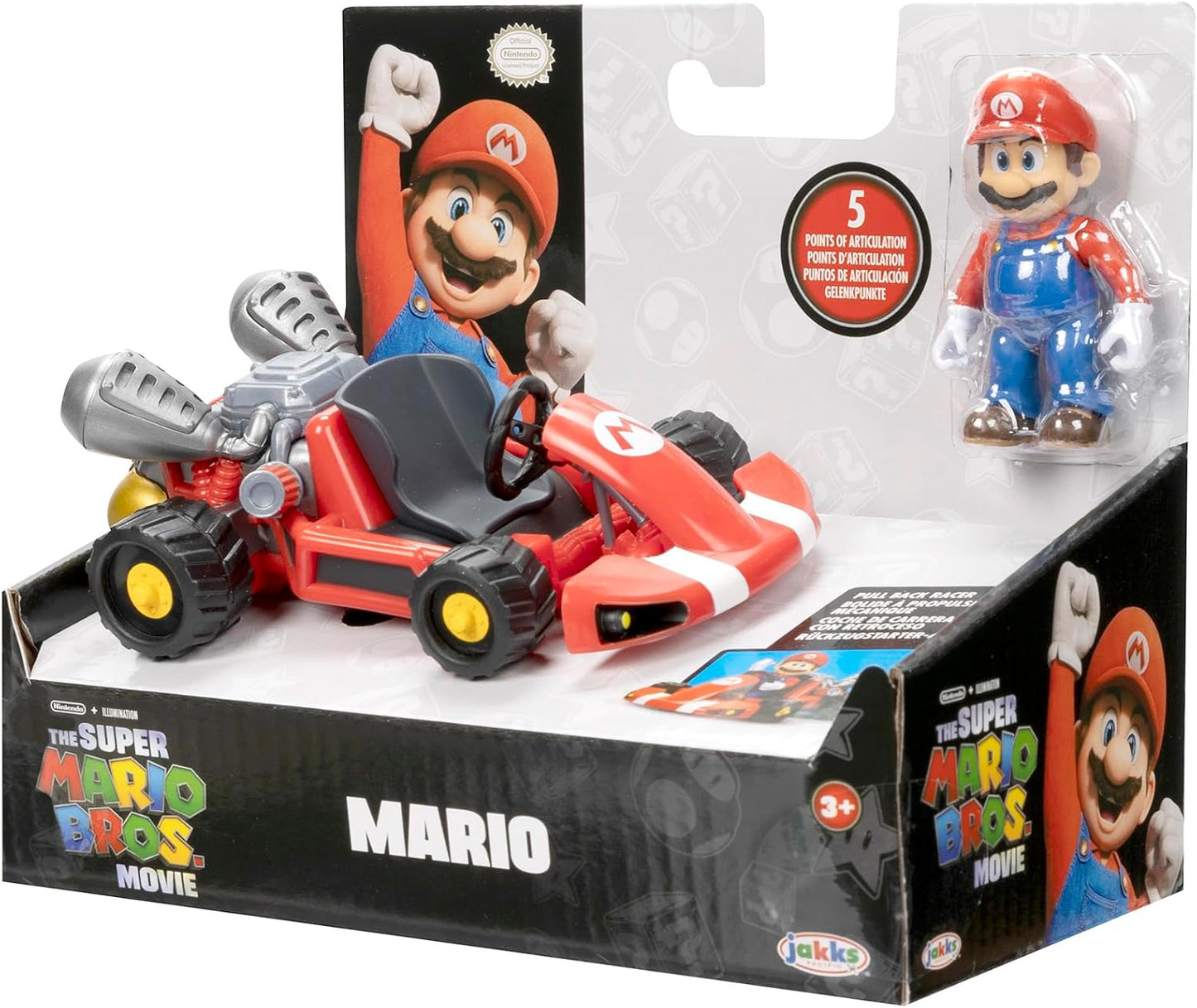 Super Mario Vehiculo Kart Racer con Figura Desmontable