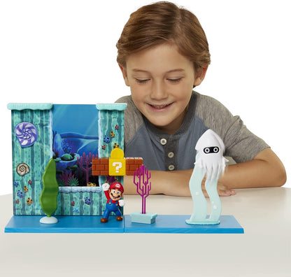 Set Super Mario Juego Submarino Escenario con Figura