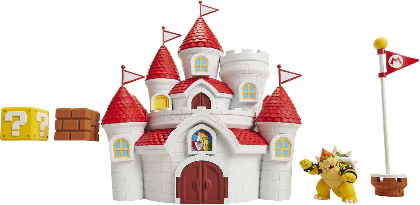 Juguete Super Mario Castillo De Princesa Peach + Mini Bowser