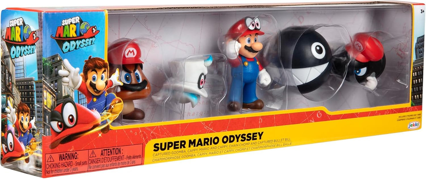 Pack 5 Figuras Super Mario Odyssey 6cm