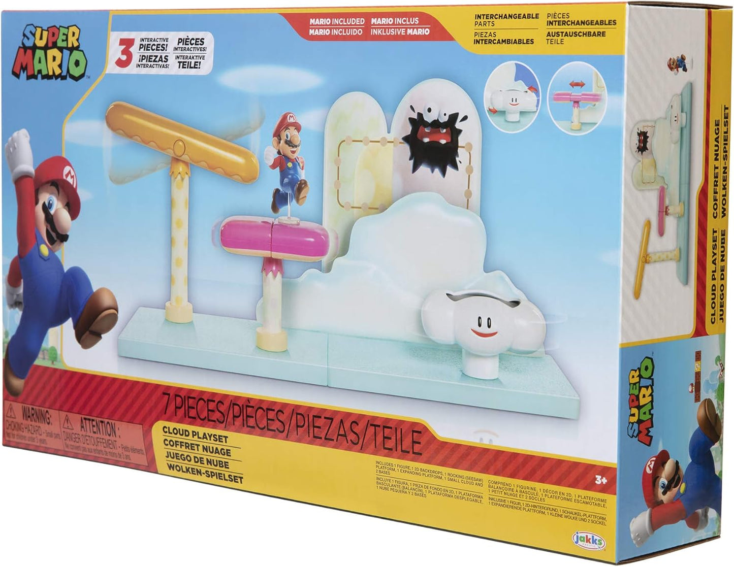 Set Super Mario Cloud World Diorama con figura de acción Mario 6cm