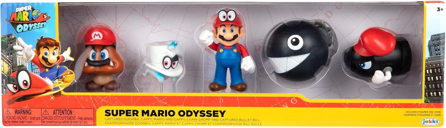Pack 5 Figuras Super Mario Odyssey 6cm