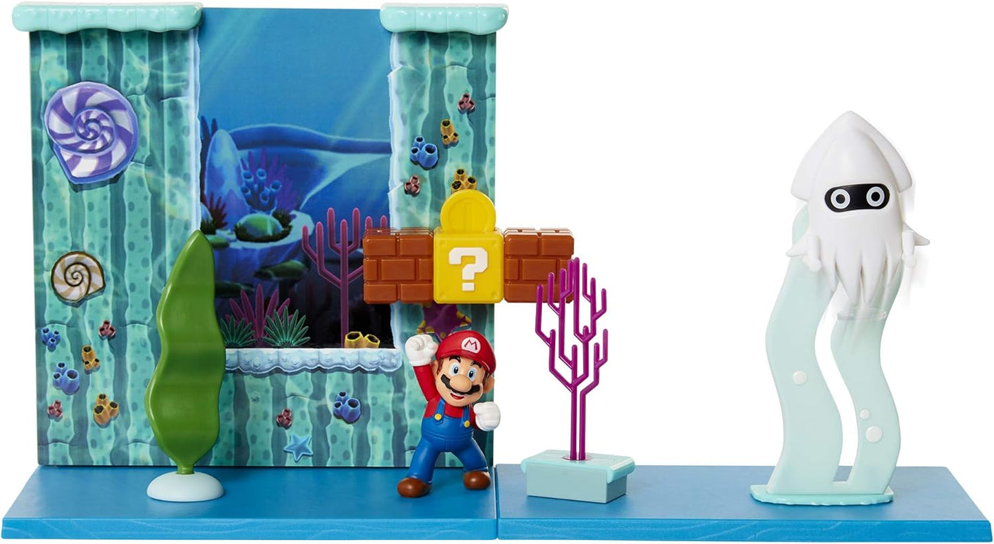 Set Super Mario Juego Submarino Escenario con Figura