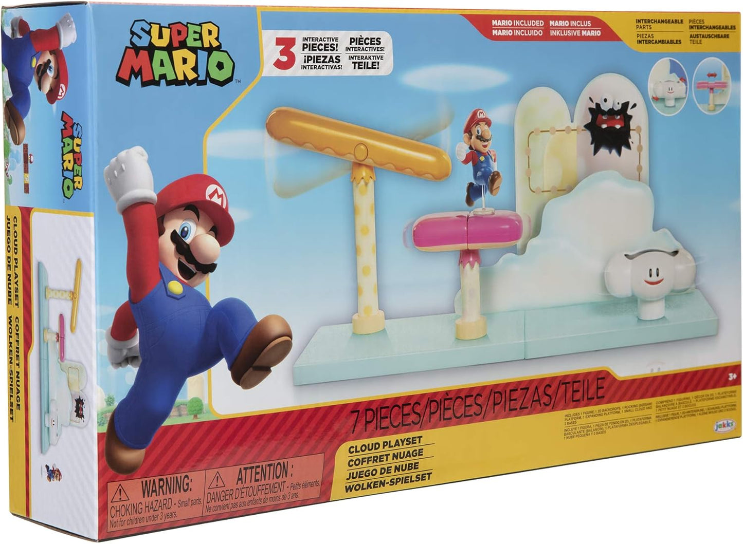 Set Super Mario Cloud World Diorama con figura de acción Mario 6cm