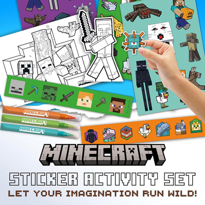 Set De Actividades Con Stickers De Minecraft