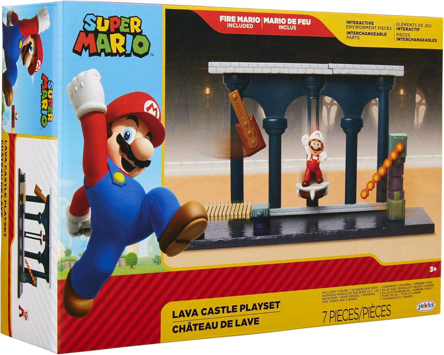 Playset Super Mario Castillo De Lava Juego Nintendo