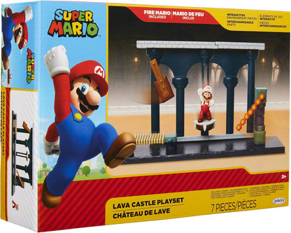 Playset Super Mario Castillo De Lava Juego Nintendo