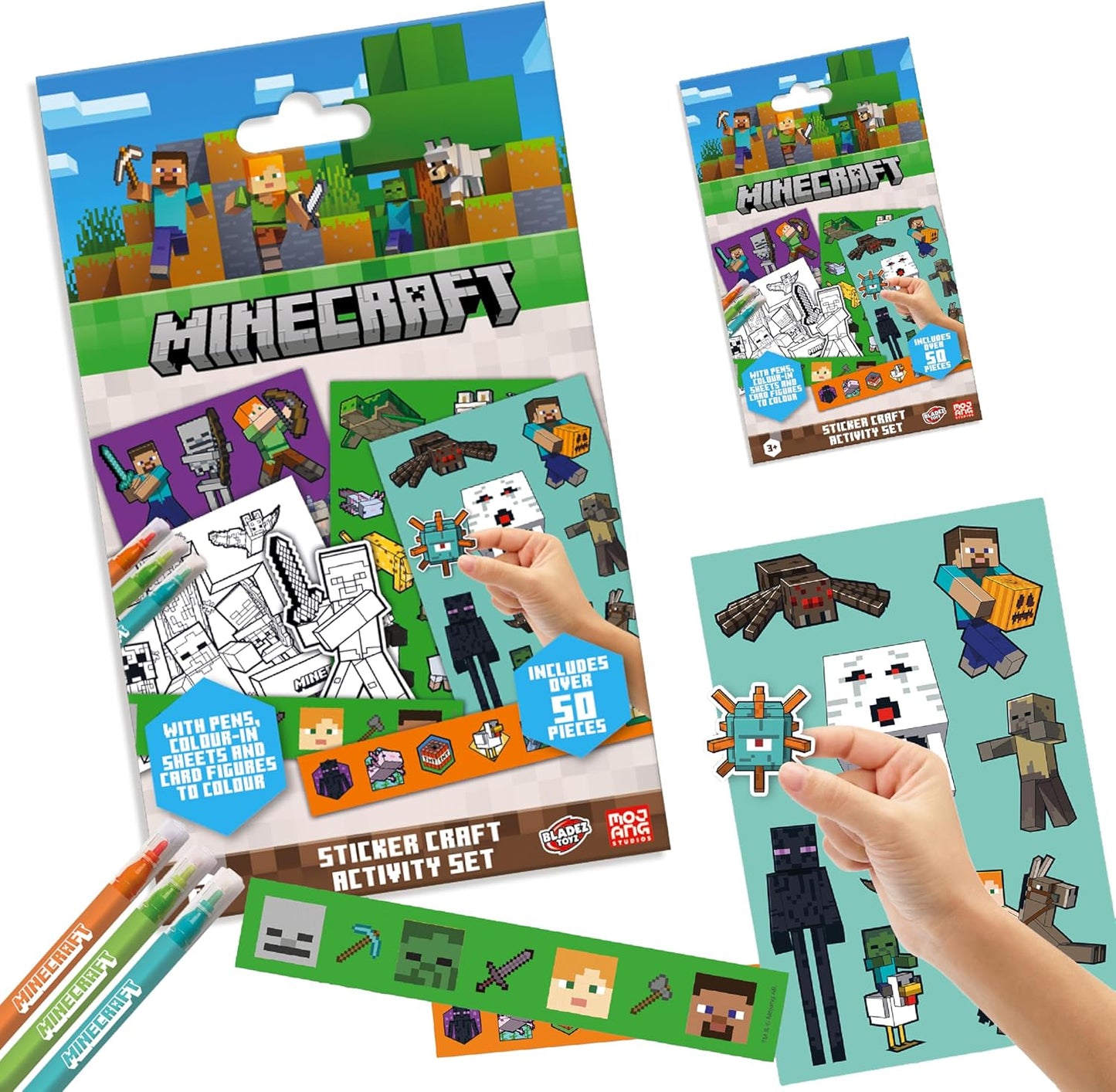 Set De Actividades Con Stickers De Minecraft