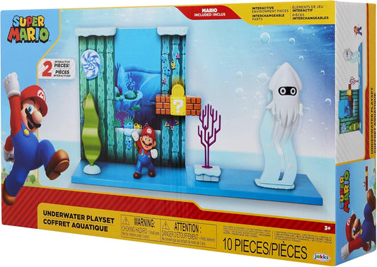 Set Super Mario Juego Submarino Escenario con Figura